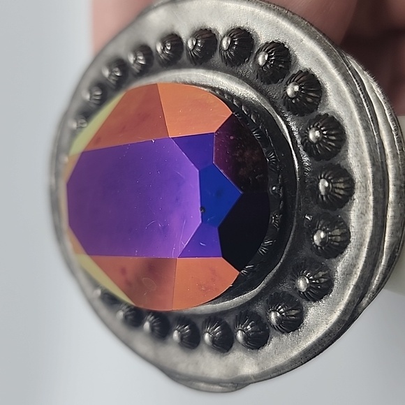 GASOLINE GLAMOUR FORTUNE TELLER RING GOLD AB OVAL - Picture 3 of 7